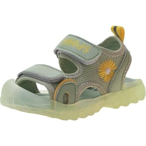 Casual Open-toe Daisy Flowers Little Girls Air Mesh Beach Sandals Summer Childrens Sports Sandals For Kids Toddler Baby Shoes