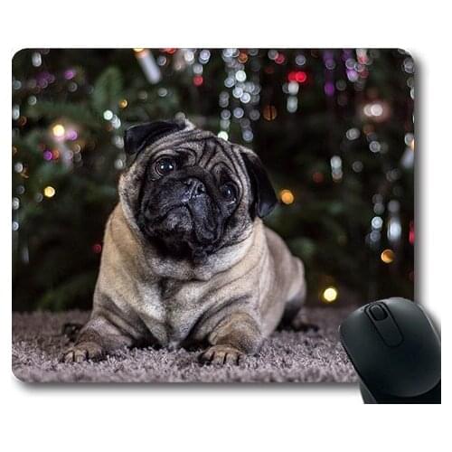 Custom Mouse Pad Funny Dog,Pug Dog Portrait Cute Animal Pet,dogs mouse mat