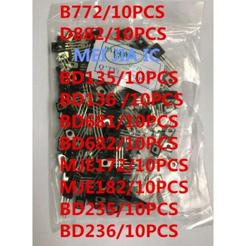 Transistor package B772 D882 BD135 BD136 BD681 BD682 MJE172 MJE182 BD235 BD236 TO-126