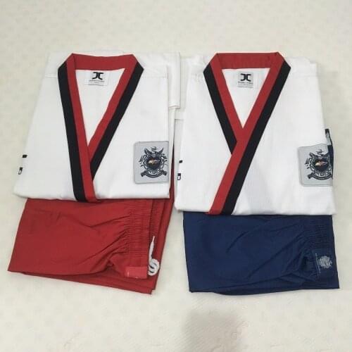 Clearance Dan of J-calicu poomsae doboks Adults Male Female taekwondo uniforms Jcalicu Men women poomsae 180cm-190cm