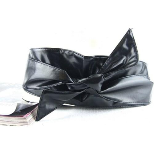 Knot Pu Leather Belts for Women Soft Knotted Strap Belt Long Dress Accessories Lady Waistbands