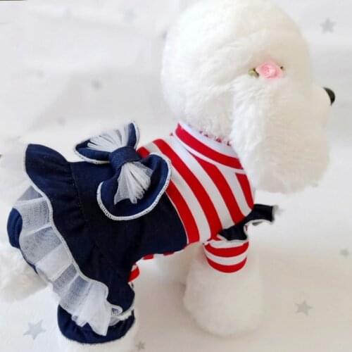Dog four-legged dress princess Teddy skirt spring and summer pet Teddy poodle dog clothes