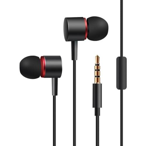 3.5mm Sports earphone In-ear Metal Wired metal high-end fashion Smart mobile computer MP3 universal earphone In-Ear earpiece