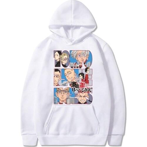 Sport Pullover Streetwear Hoodie Casual Japanese Anime Tokyo Revengers Long Sleeve Loose Harajuku Sweatshirts Unisex