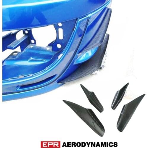 Car-styling for SUBARU 02-05 Impreza GDB STI 4pcs Carbon Fiber Front Bumper Canard Auto Parts Tuning Trim Accessories