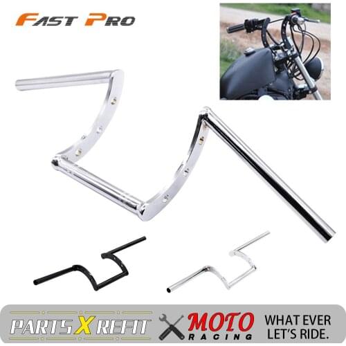 Universal 22mm Z-Bar Motorcycle Drag Handlebar Z Bar Retro Handle Bars For Harley Yamaha Sportster Cafe Racer Custom Chopper
