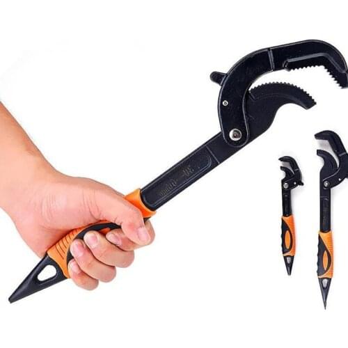 MACTANT 14-30 / 30-60mm Universal Key Pipe Wrench Open End Spanner Set High-carbon Steel Snap N Grip Plumber Multi Hand Tool CN