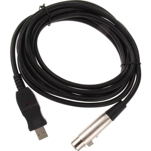 USB Microphone Cable USB Male to XLR Female Mic Link Studio Audio Cable Connector Cords Adapter