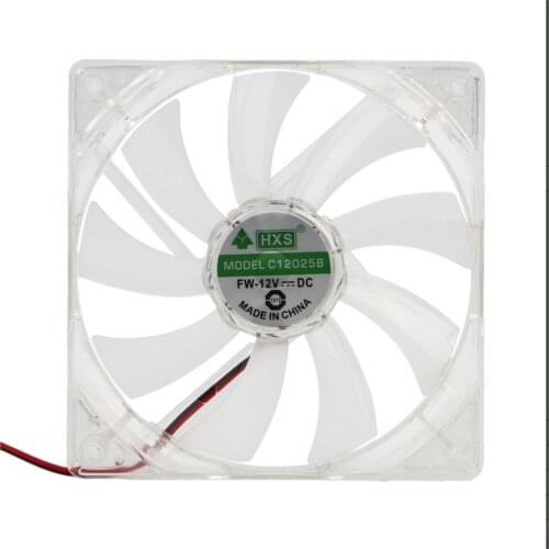 PC Computer Fan Quad 4 LED Light 120mm PC Computer Case Cooling Fan Mod Quiet Molex Connector Easy Installed Fan 12V
