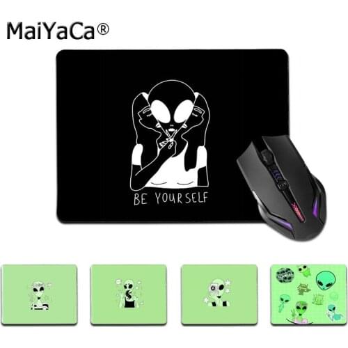 Maiyaca High Quality cute cartoon alien Beautiful Anime Mouse Mat Smooth Writing Pad Desktops Mate gaming mouse pad