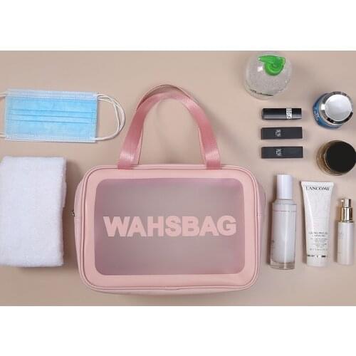 Womens travel storage bag wash storage bag waterproof PVC cosmetic bag portable transparent cosmetic bag female toiletry bag
