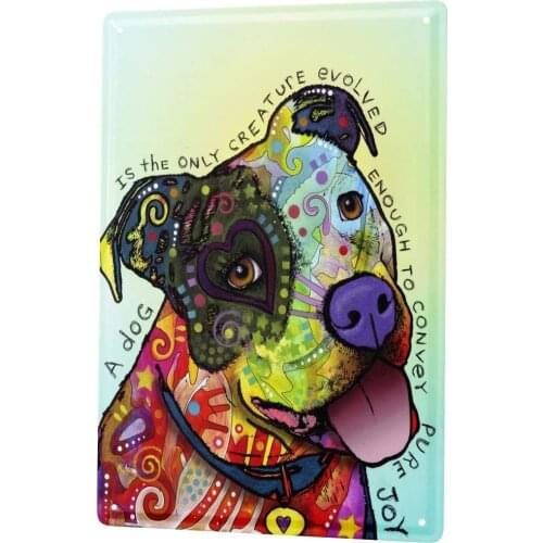 SINCE 2004 Tin Sign Metal Plate Decorative Sign Home Decor Plaques Animal Shelter Pitbull
