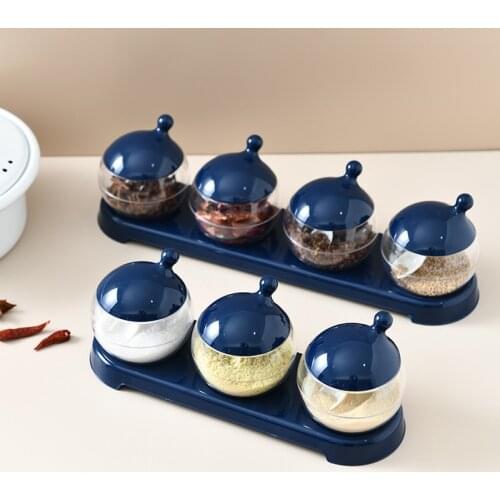 1 Set Seasoning Box Pepper Spice Shaker Salt Seasoning Container Plastic Kitchen Cruet Condiment Bottle Jars