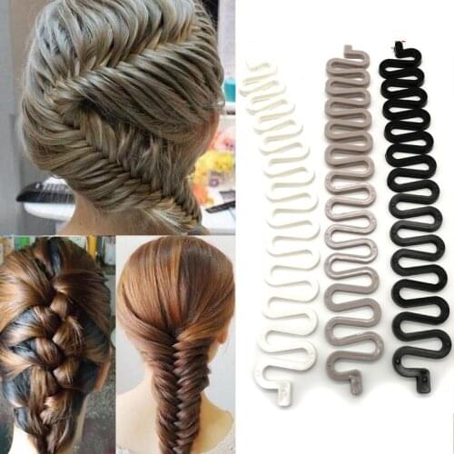 1PCS Women Lady French Hair Braiding Tool Roller Hook With Magic Twist Styling Bun Maker Tool New HOT