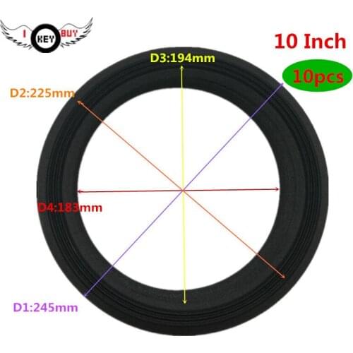 10pcs 10 Inch Speaker Surround Cloth Edge Tri-fold Ring Side Speaker Repair Parts Stage Audio Subwoofer Accessories 245mm 183mm