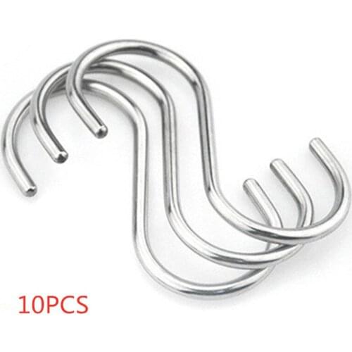Bathroom 10pcs / set metal S type kitchen bedroom hook up thickness 4.2mm 304 stainless steel load-bearing