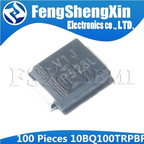 100pcs/lot NEW 10BQ100TRPBF(V1J) 10BQ100 DO-214AA SMB Schottky Rectifier
