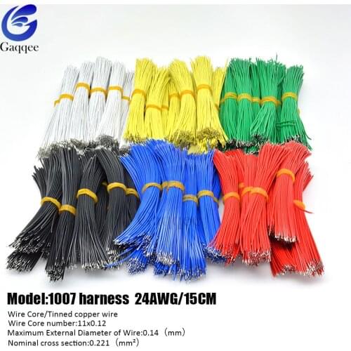 100pcs/pack 15cm Double Solder Wire Jumper Cable Wire 24AWG For Arduino Two Ends PVC Electronic Wire