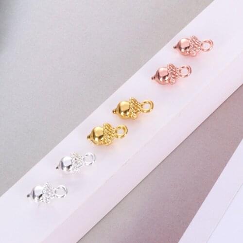 13mm Christmas Pinecone Pendant Pine Cones Nuts Charms Metal Rose Gold Silver Gorgeous Accessories For Women Jewelry 50PCS