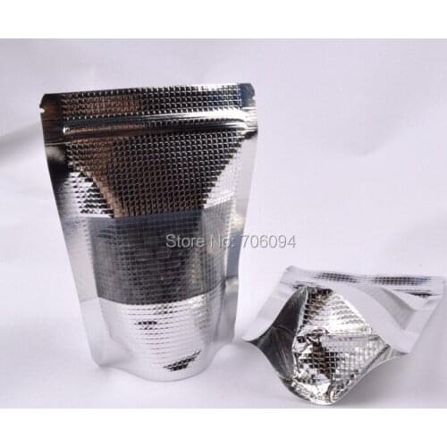 150pcs/lot 18*26+4cm Newest stand up Aluminum foil Packing Bag Ziplock Aluminum foil bag with Window Custom bag available