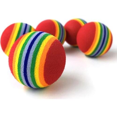 2/3/5PCS Rainbow Pet Toy Ball Dog Cat Pet Toy Interactive Rattle Scratching Ball Training Ball Cat and Dog Chewing Supplies