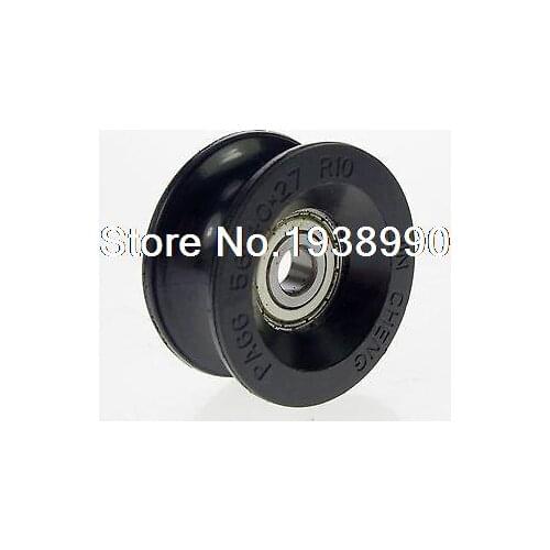 2PCS 10*56.5*27mm Rail Ball Bearing Nylon 1056UU U Groove Guide Pulley Sealed
