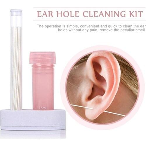 70pcs+15ml Ear Hole Cleaning Line Ear Hole Deodorization And Anti-blocking Care Solution Cleaning Solution Ear Hole Cleaning