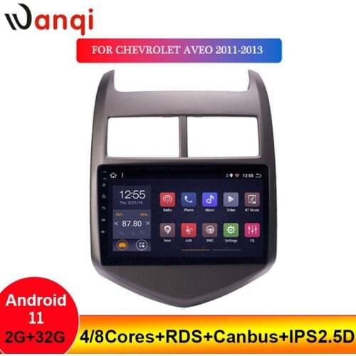 Wanqi 2G RAM 32G ROM 9 inch Android 8.1 Car DVD Multimedia GPS Navigation System for Chevrolet Aveo/Sonic 2011-2013 Car Monitor