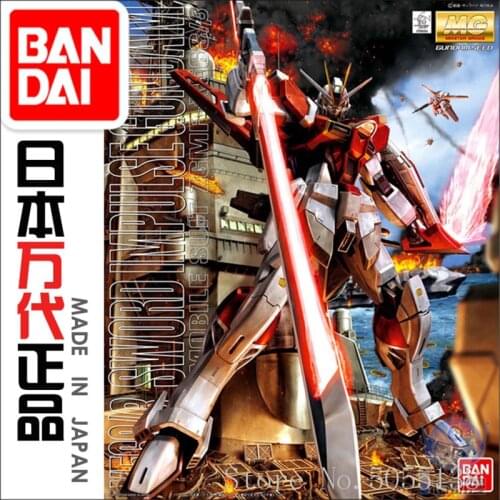Bandai Gundam Model IN-Stock Assembly 58494 1/100 MG SWORD IMPULSE Gundam ROBOT Figure Anime Toys Figure Gift