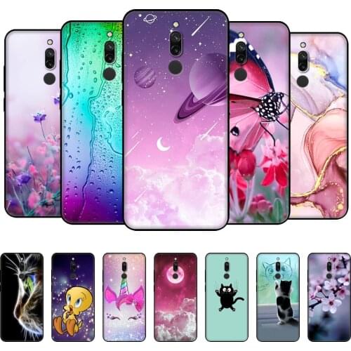 For xiaomi redmi 8 case soft silicon back phone cover on redmi 8 bumper hongmi 8 shell bag redmi8 coque black tpu case