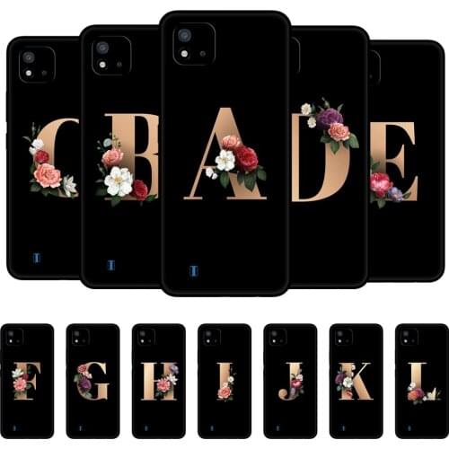 For Realme C20 Case For OPPO RealmeC20 C 20 Phone Back Cover 6.5" Funda Bumper Silicon black tpu case Funny Custom name Letter