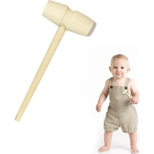Mini Hammer Wood Wooden Hammer Multi Tool Small Hammer Little Light Weight Hammer Children Christmas Gifts Knock Egg Toys
