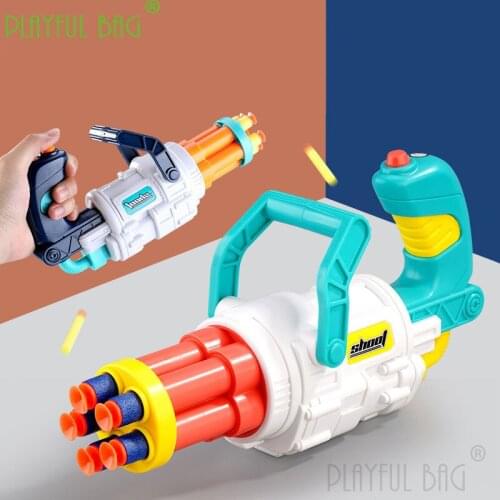 Outdoor sports childrens Mini Gatling toy soft bullet gun EVA hand parts CS decompression game competition nd04