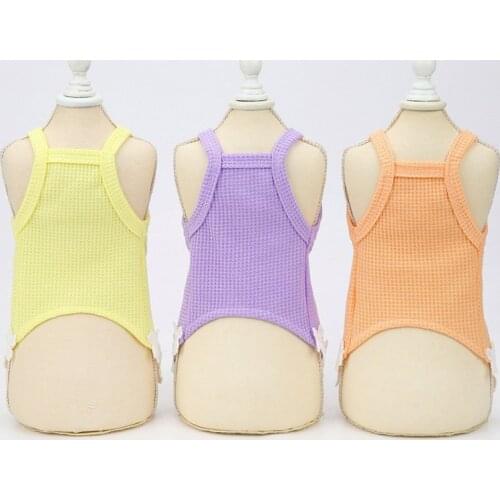 Pet Puppy Sling Skirt Thin Section Breathable Cat Vest Soft Cotton Dog T Shirt Home Pets Summer Clothing