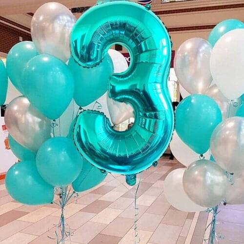 Giant Size 40&42 Inch Blue/Pink Big Number Foil Balloons 0-9 Birthday Wedding Engagement Party Decor Globos Kids Ball Supplies