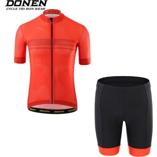 DONEN Cycling jersey+shorts pants Man jacket MTB Bike Bicycle ciclismo Summer Short sleeves Cycling Set jersey sets cycling sets