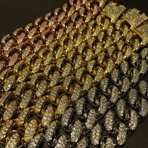 Hip hop jewelry ice cuban chain 12mm
