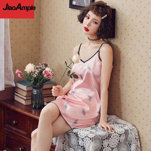 Женские шелковые ночные сорочки JiaoAmple China At AliExpress