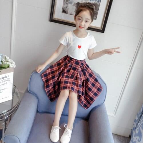 Summer Girls Clothing Sets Kids Clothes Short Sleeve T-Shirs+Pants Set Children Clothing Casual Girls Clothes 4 6 8 10 12 Years