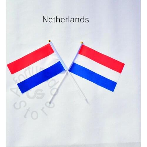 Netherlands flag Banner 14*21cm hand waving National flag Home Decoration flag banner