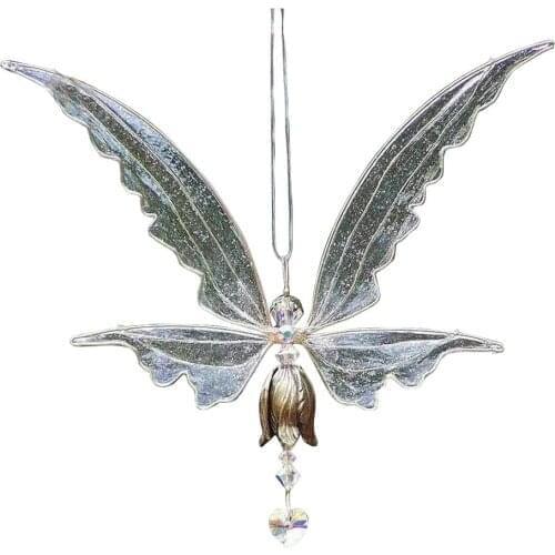 Angel Butterfly Wings Flying Bird Wind Chimes Garden Art Wings Wind Chime Patio Hummingbird Wind Chime Garden Hanging Decoration