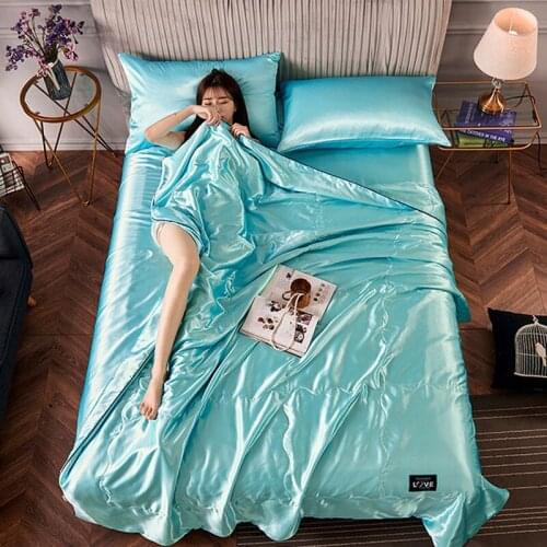 Summer Thin Comforter Blanket Ice Silk Quilt Cool Feeling Air Conditioning Quilts comforter duvet cover summer quilt Blanket