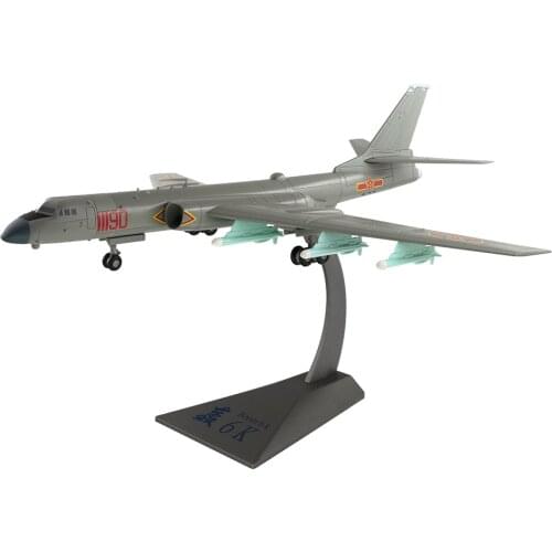 1/100 Scale Alloy Strategic Bomber Chinese Air Force H6K Aircraft Model Fighter Toys Children Kids Gift for Collection