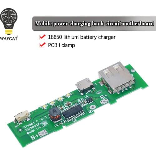 WAVGAT 5V 1A Power Bank Charger Module Charging Circuit Board Step Up Boost Power Module For Xiaomi Mobile Power Bank DIY
