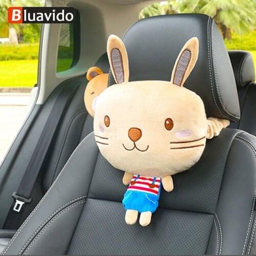 Cartoon Car Headrests Pillow Neck PP Cotton Cute Seat Lumbar Back Support for Waist Cushion Office Goods Auto Accessories