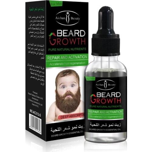 Natural Organic Beard Oil Balsam Wax Hair Loss Conditioner For Fast Beard Growth 30ml Essence Hair Tonic Gentlemen Beard Care