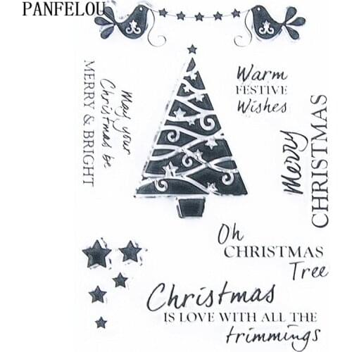 PANFELOU Easter Cedar trees Transparent Clear Silicone Stamp/Seal DIY scrapbooking/photo album 11x15cm clear stamp sheets