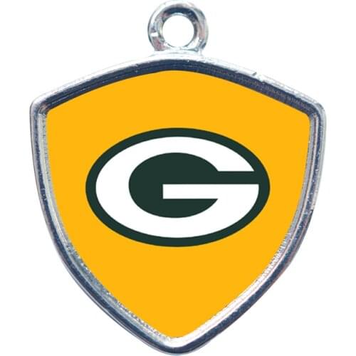 Crystal Pendant Green DIY Charm is suitable for Football players Charm Bay Packers Bracelet Necklace Earring Jewelry