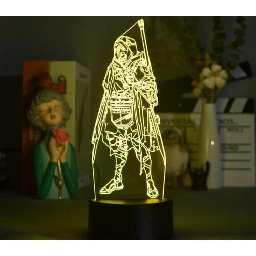 Bedside Table Lamp 3D Touch Switch LED Night Light Game Overwatch Nightlight Bedroom Decor Kids Friends Holiday Birthday Gift