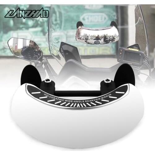Universal Motorcycle Windscreen Rear View Mirror 180 Ultra Wide Angle Central Rearview Mirror for Yamaha Vespa KTM Kawasaki BMW